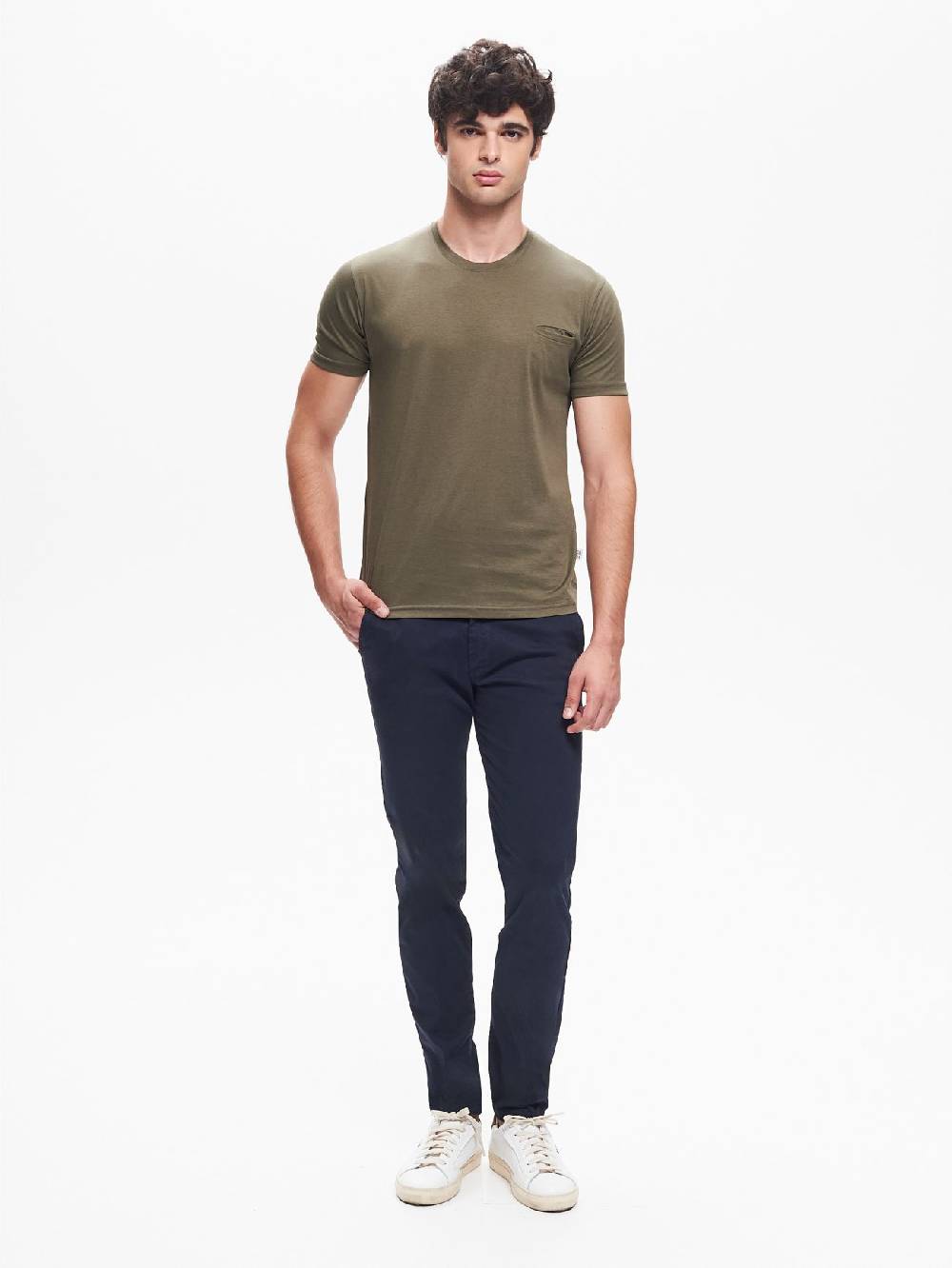 Rinascimento T-shirt Girocollo Uomo Taschino a Filetto QB24 Offerta