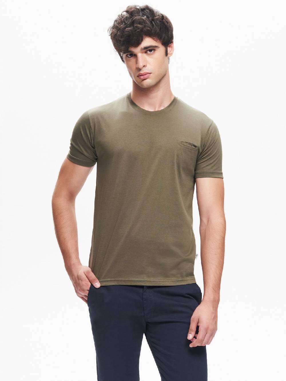 Rinascimento T-shirt Girocollo Uomo Taschino a Filetto QB24 Offerta