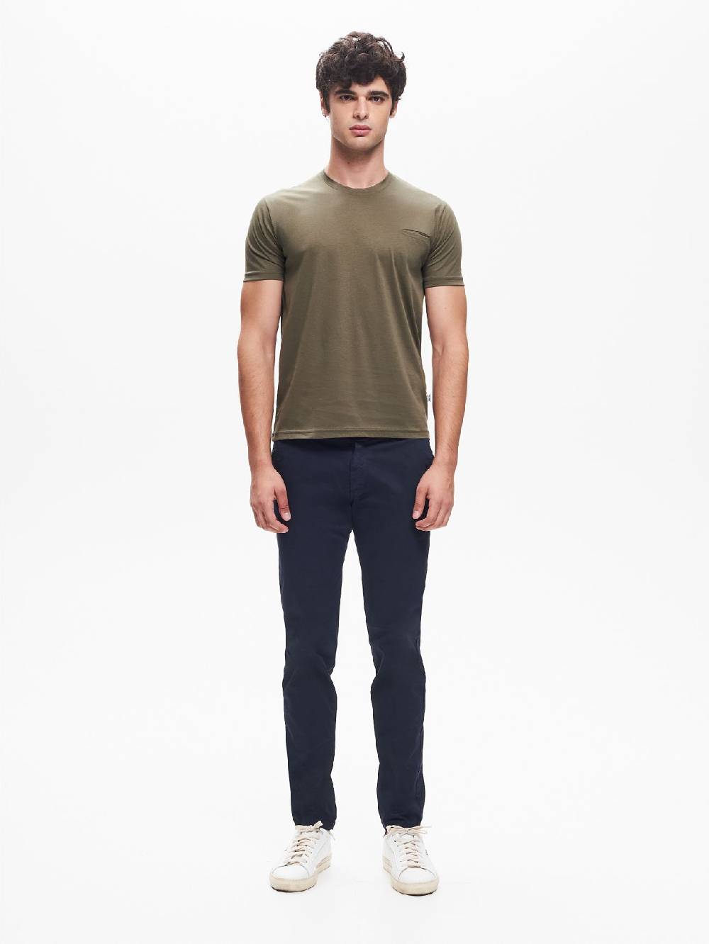 Rinascimento Pantaloni Uomo Chinos Basic Blu QB24 Economico