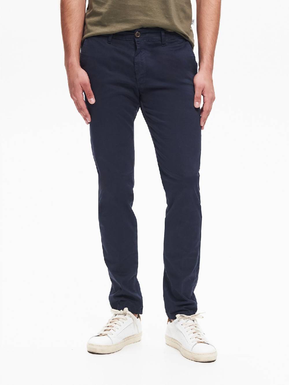 Rinascimento Pantaloni Uomo Chinos Basic Blu QB24 Economico