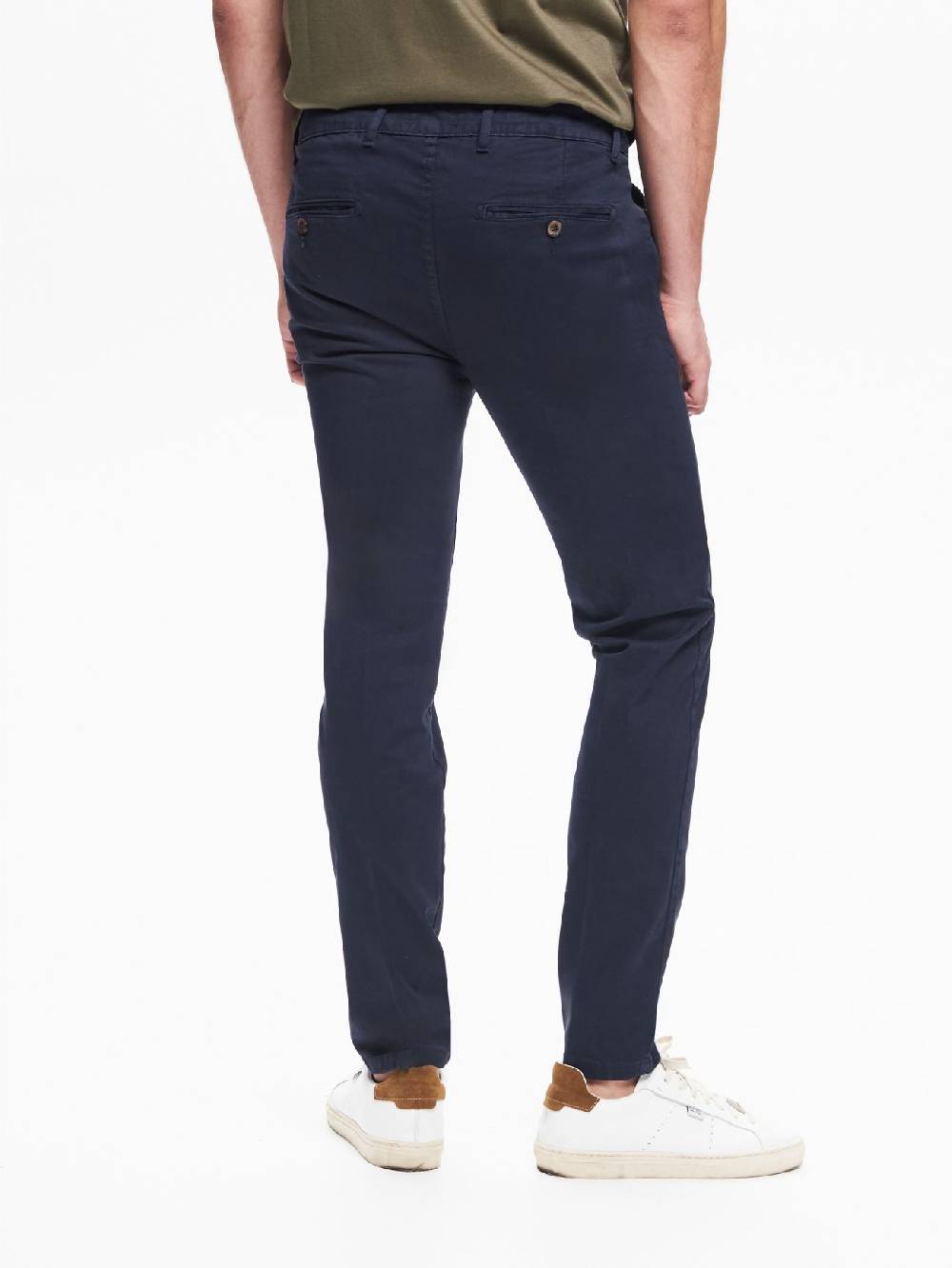 Rinascimento Pantaloni Uomo Chinos Basic Blu QB24 Economico