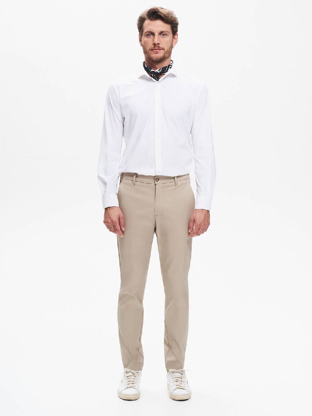 Rinascimento Pantaloni in Tessuto Tecnico Uomo Diagonale QB24 In Vendita