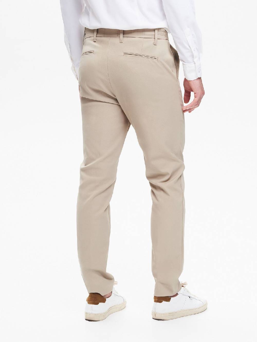 Rinascimento Pantaloni in Tessuto Tecnico Uomo Diagonale QB24 In Vendita