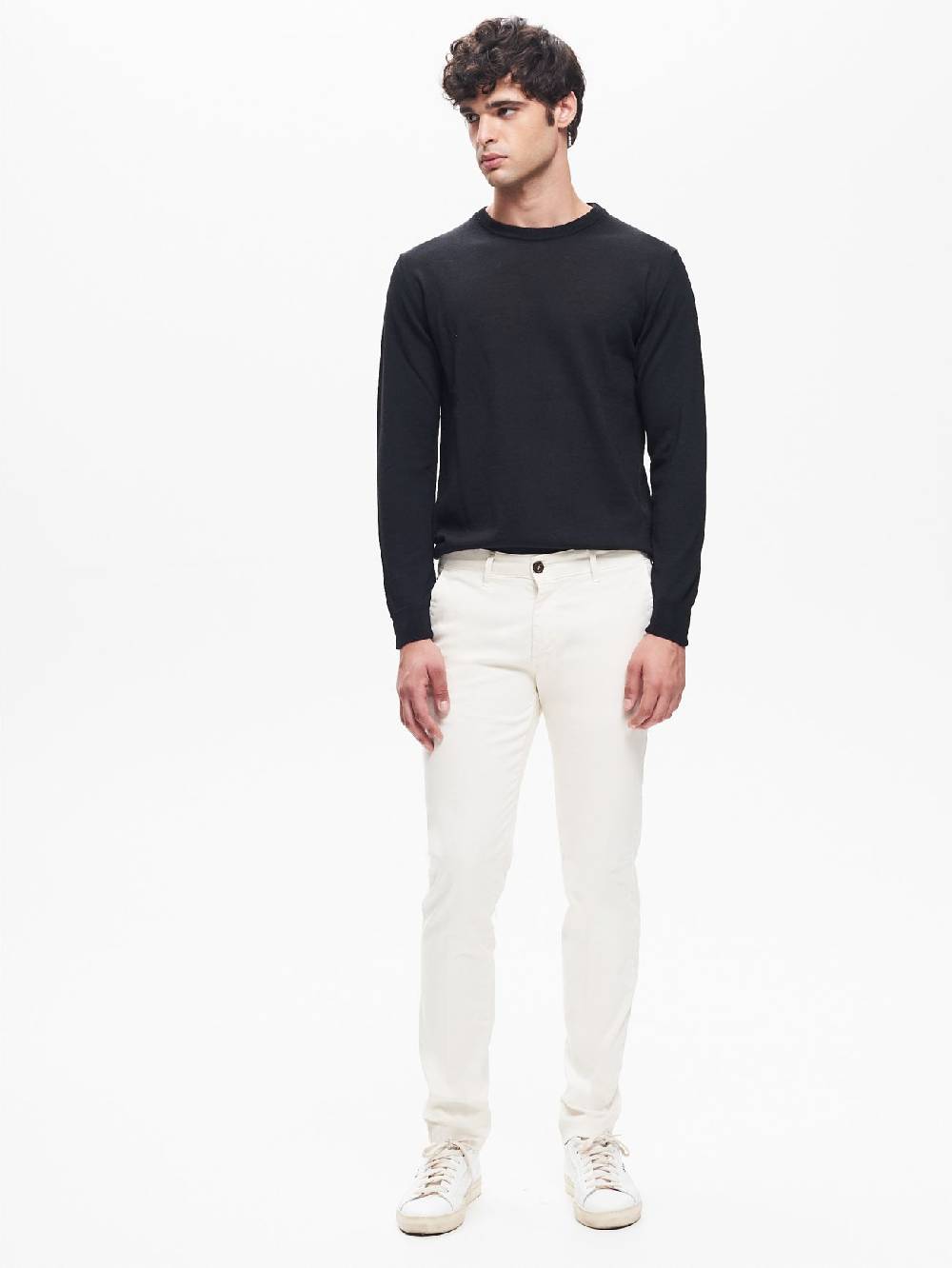 Rinascimento Pantaloni Uomo Chinos Basic Avorio QB24 Offerte