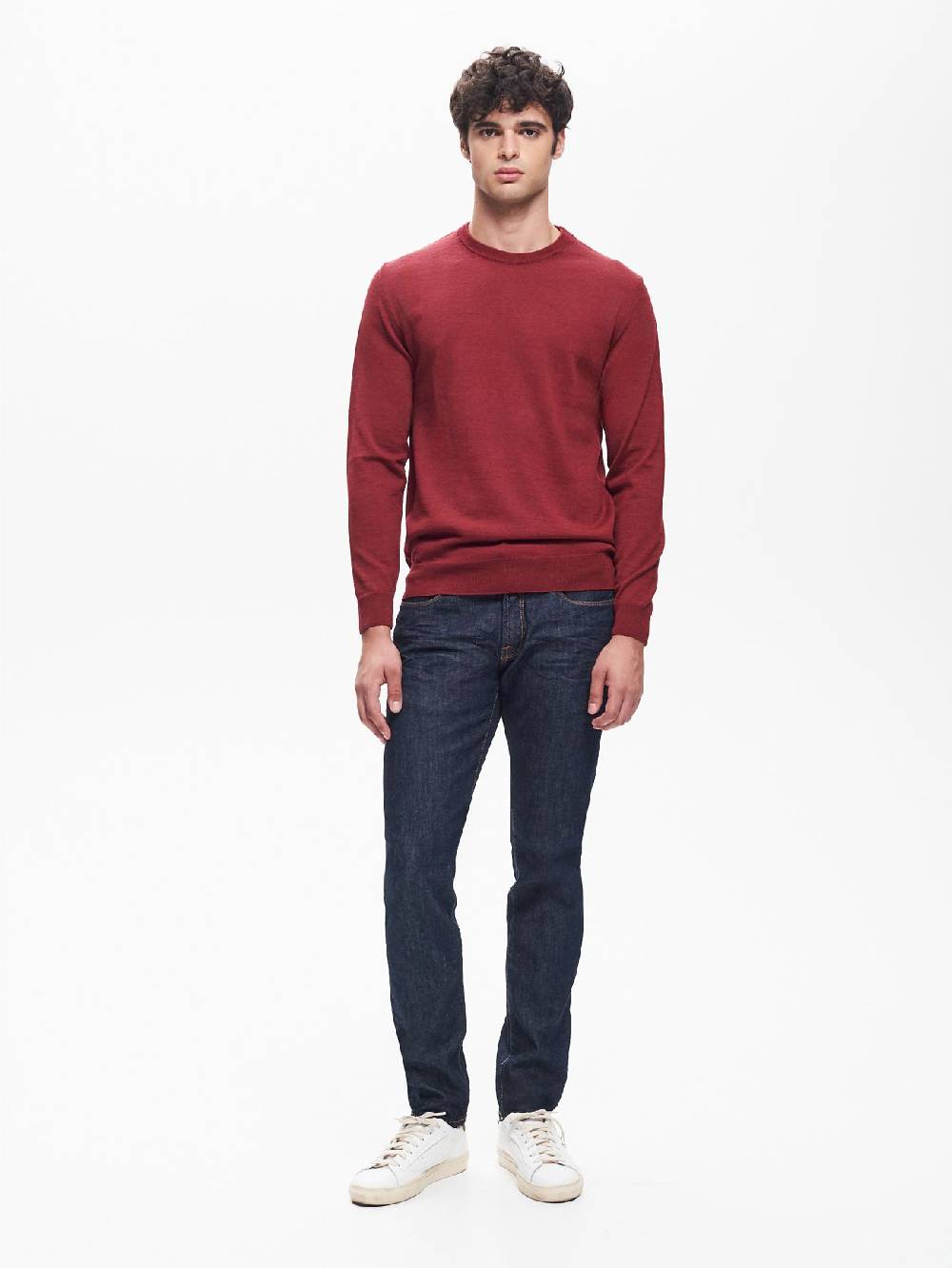 Rinascimento Maglia Girocollo Uomo Basic Rosso QB24 Vendita Economica