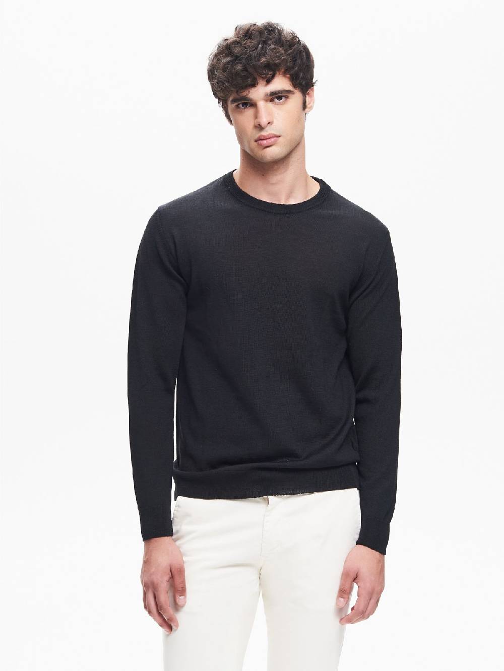 Rinascimento Maglia Girocollo Uomo Basic Nero QB24 Saldi Di Fabbrica