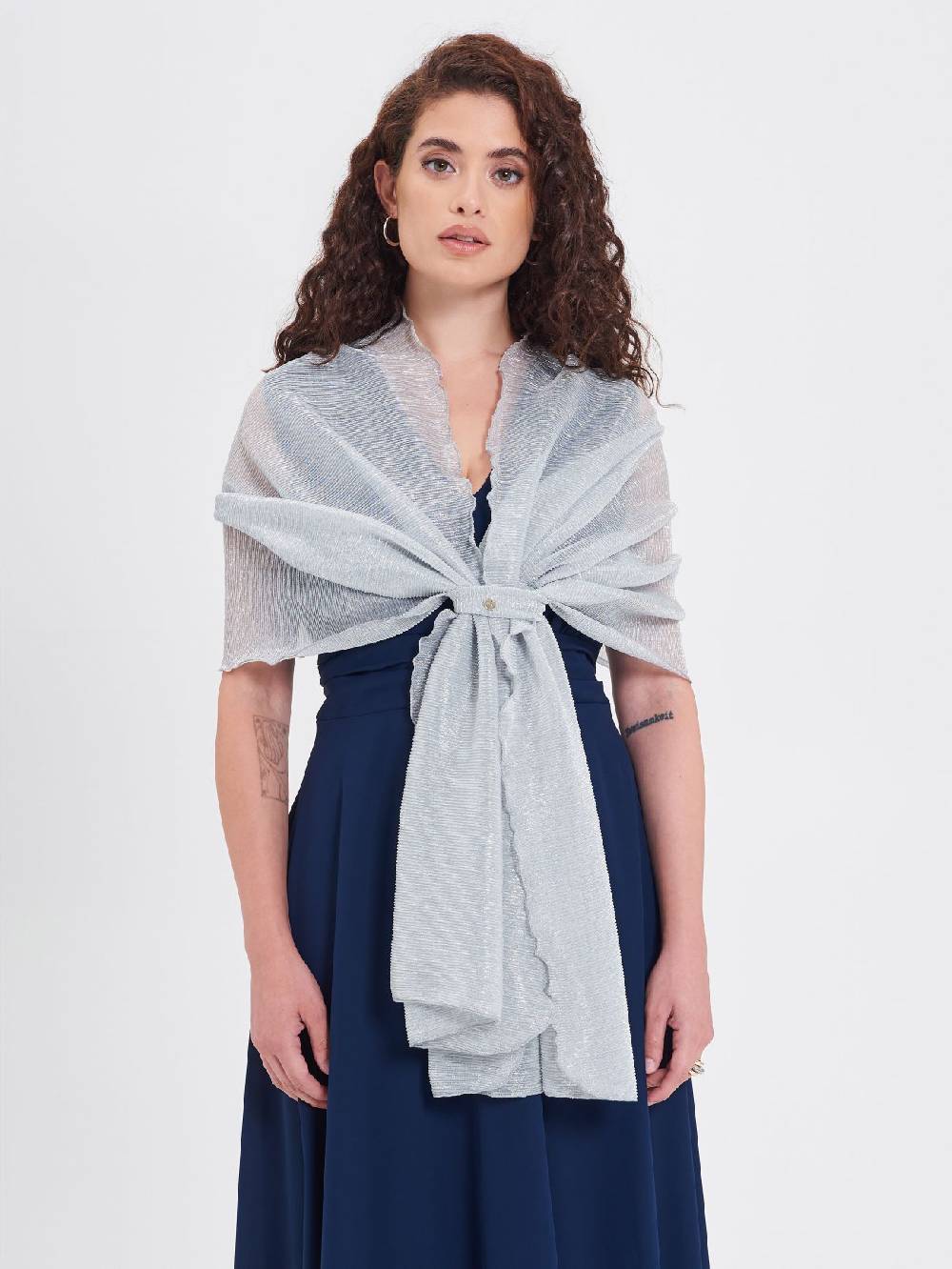Rinascimento Stola Lurex Argento 2025