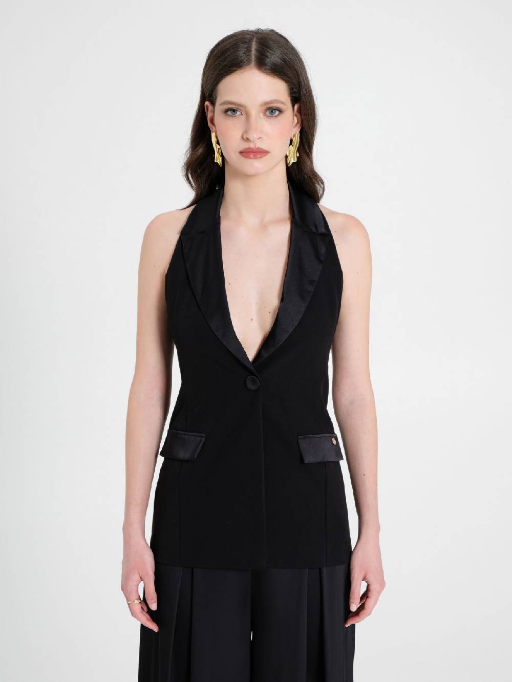 Rinascimento Gilet con dettagli in Raso Offerte