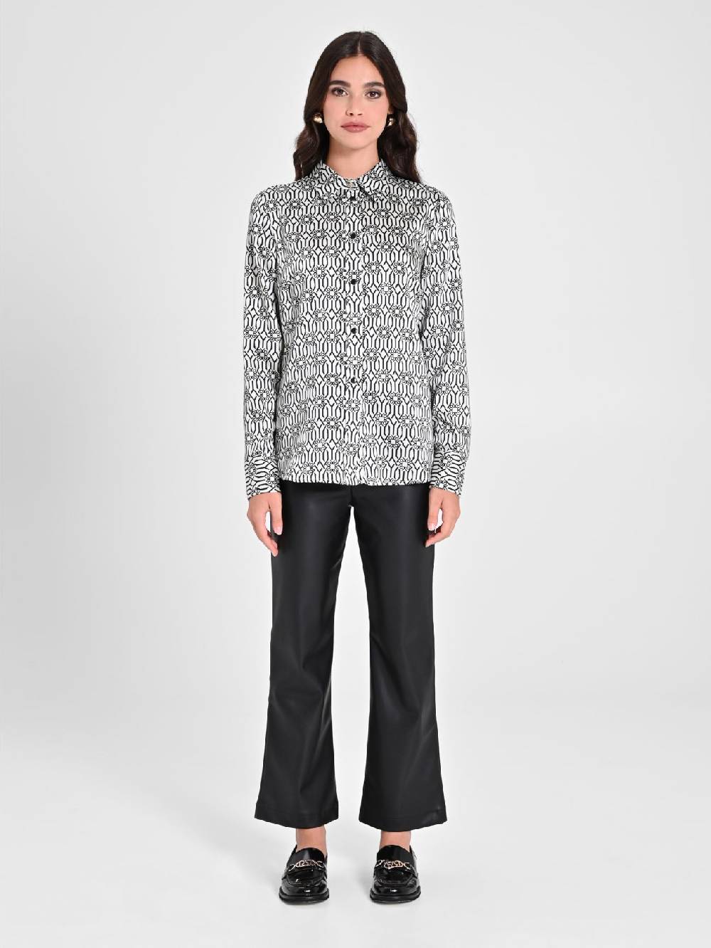 Rinascimento Camicia Monogram Black & White Italy