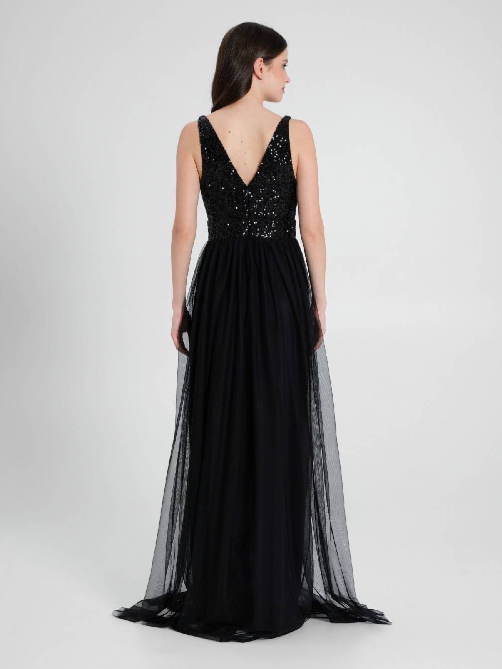 Rinascimento Abito Lungo Paillettes & Tulle Qualità