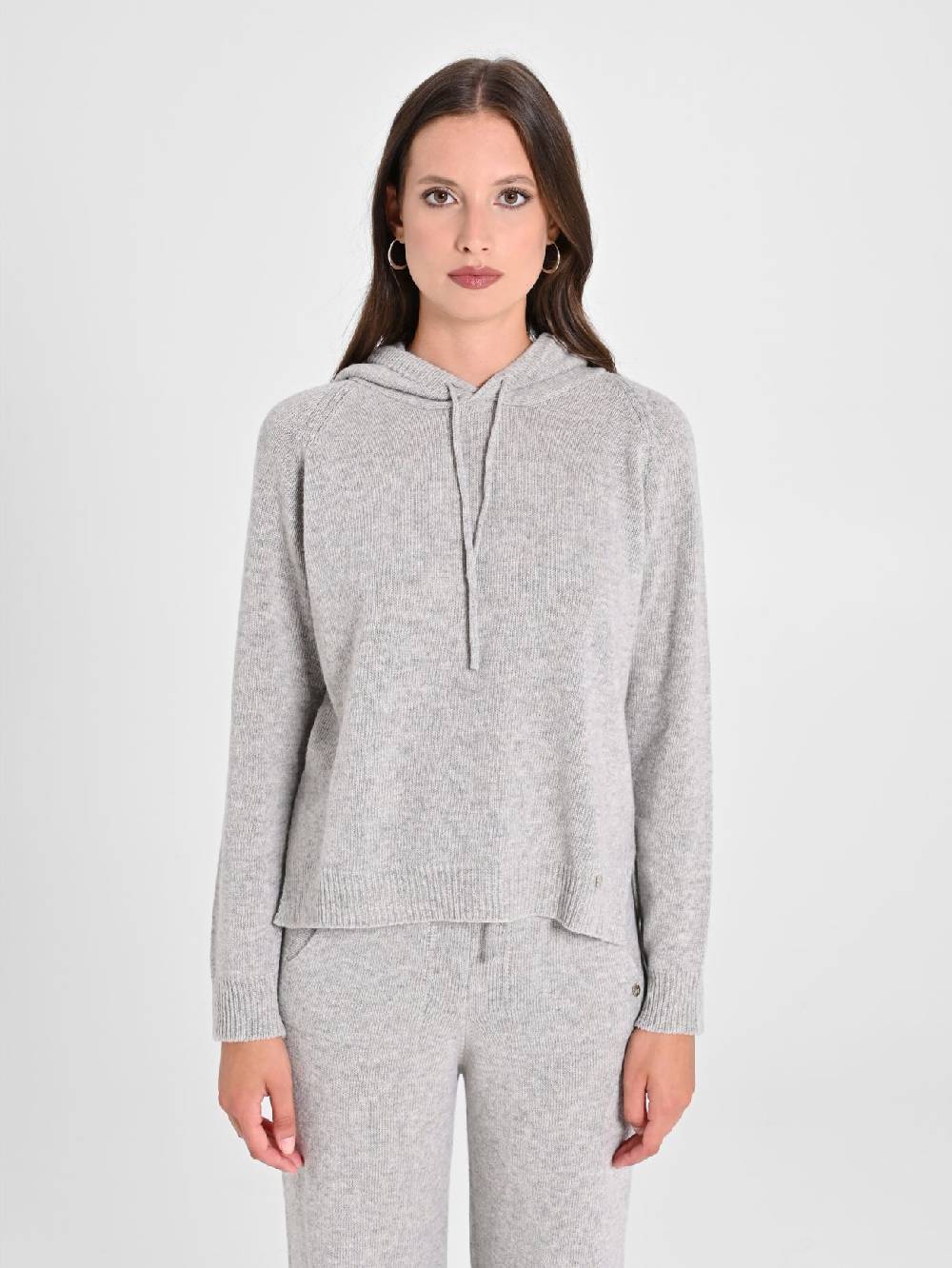 Rinascimento Maglia con Cappuccio Misto Cachemire Soddisfazione Garantita