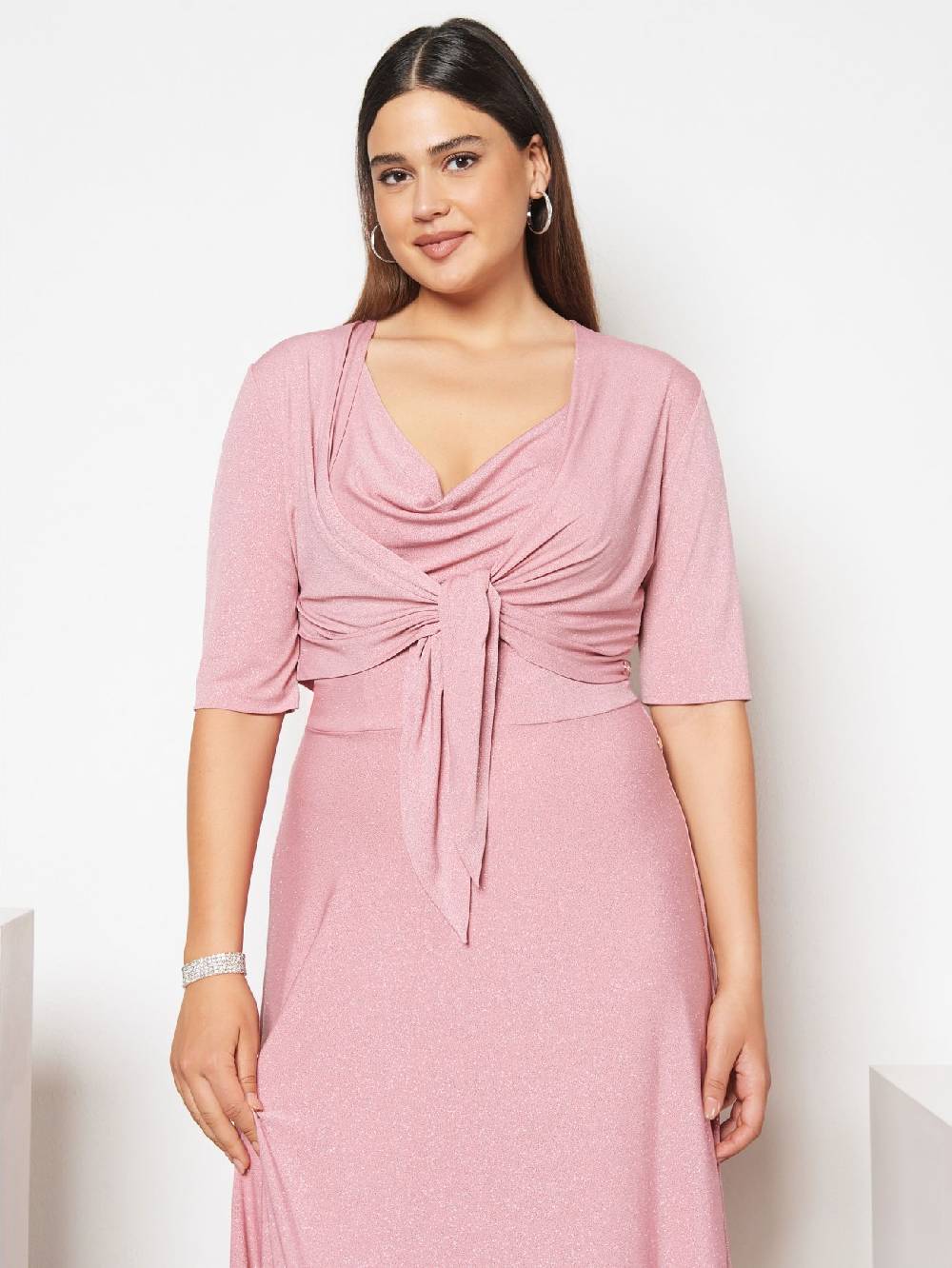 Rinascimento Coprispalle Curvy Microglitter Rosa Consegna Veloce