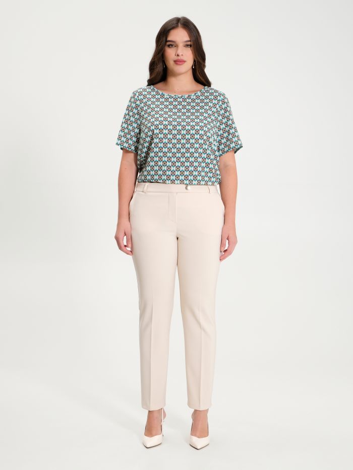 Rinascimento Pantaloni Curvy Beige Offerta esclusiva