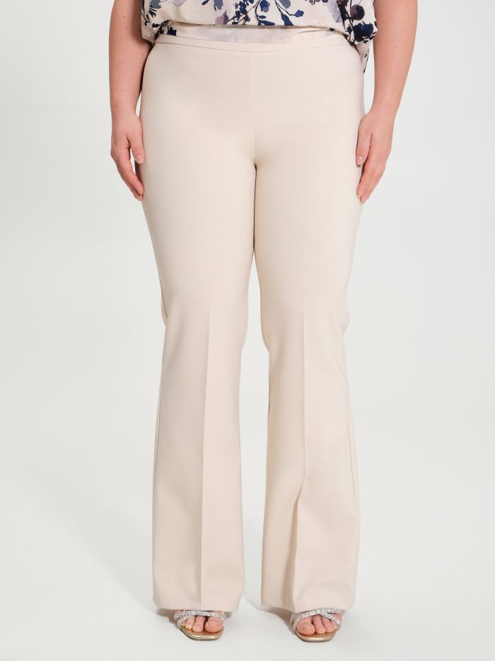 Rinascimento Pantaloni Curvy a Palazzo in Tessuto Tecnico Novità
