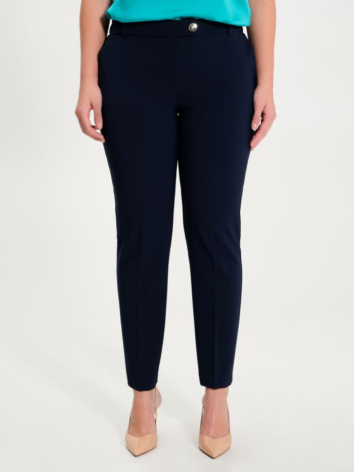 Rinascimento Pantaloni Curvy Blu Navy Presa