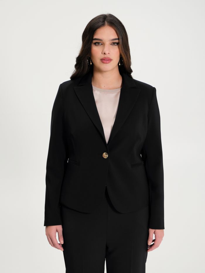 Rinascimento Giacca Curvy Monobottone Nero In Vendita