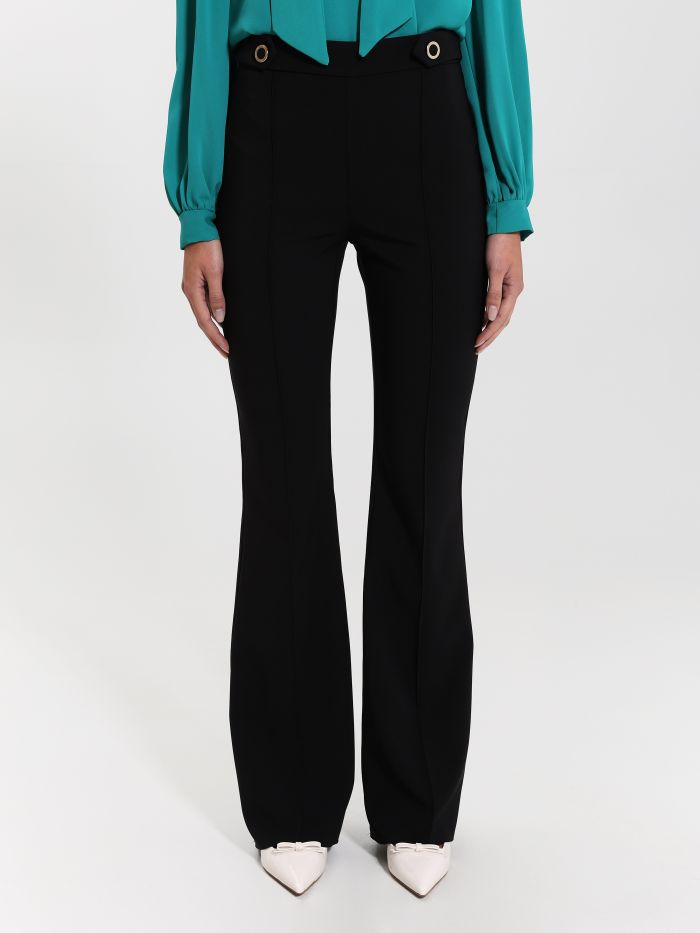 Rinascimento Pantaloni Flared con Bottoni Pezzi Unici