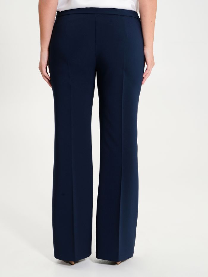 Rinascimento Pantaloni Curvy a Palazzo in Tessuto Tecnico Promozione Limitata