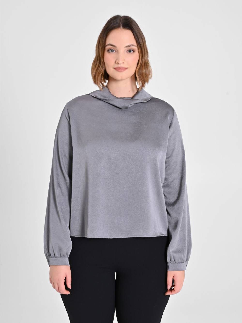 Rinascimento Blusa Grigia Curvy Convenienza