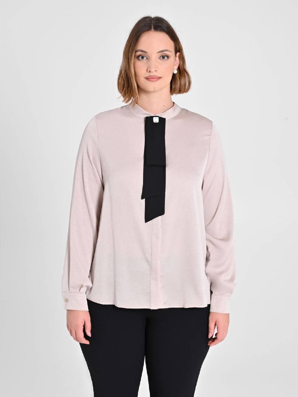 Rinascimento Camicia Curvy con Cravattino Removibile Novità