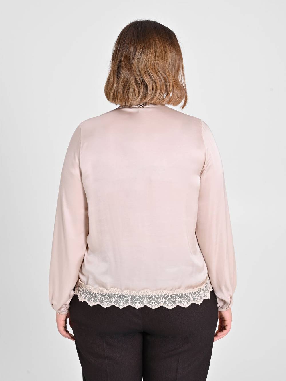 Rinascimento Camicia Curvy Bianca con Fiocco Outlet