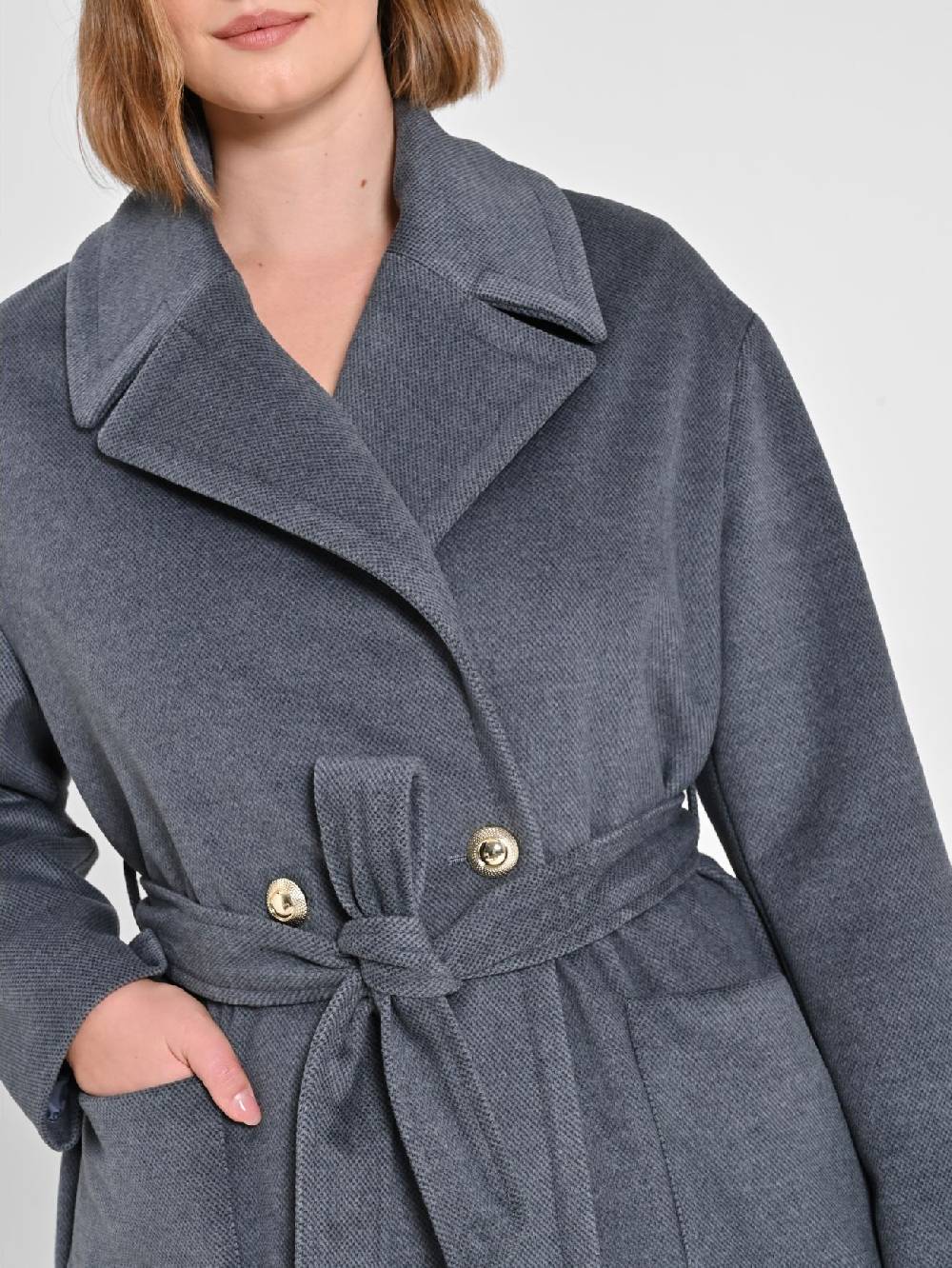 Rinascimento Cappotto Curvy Grigio In Vendita