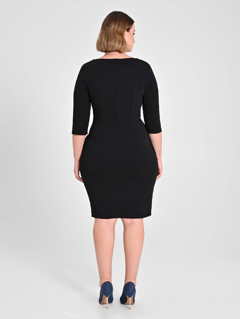 Rinascimento Tubino Curvy Nero Saldi Di Fabbrica