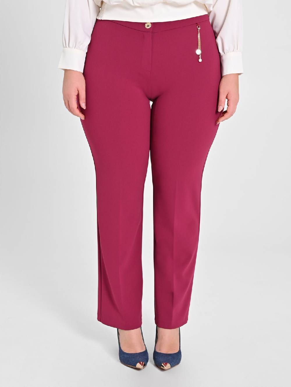 Rinascimento Pantaloni Curvy Bordeaux Italy