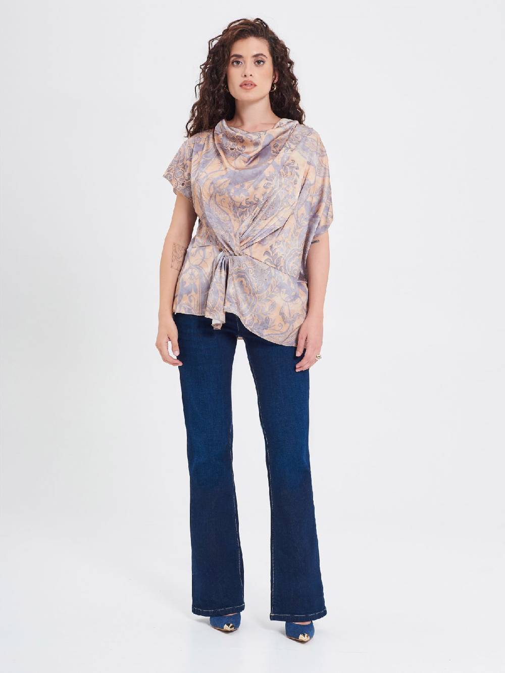 Rinascimento Blusa Curvy stampa Cachemire 2025