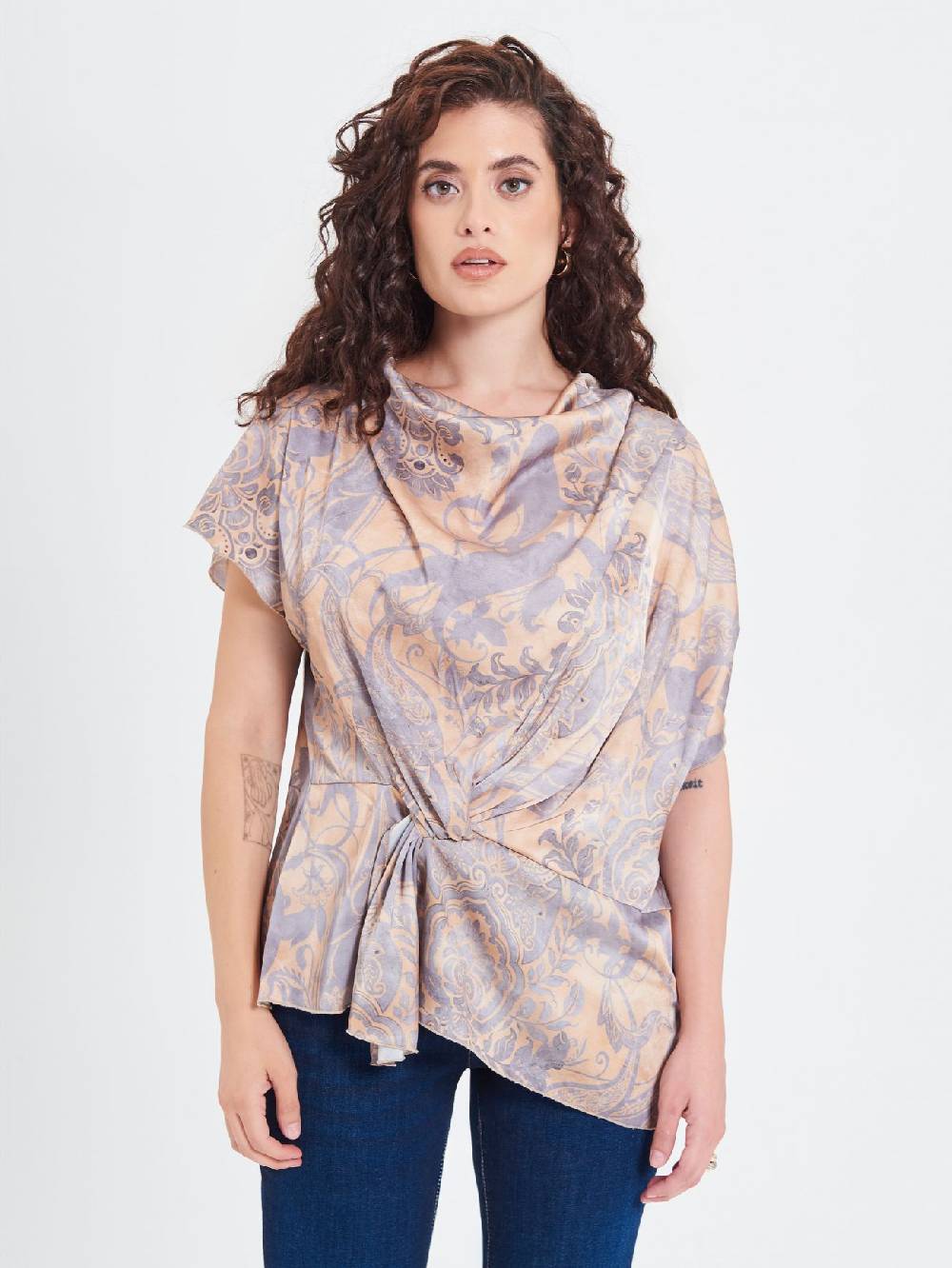 Rinascimento Blusa Curvy stampa Cachemire 2025