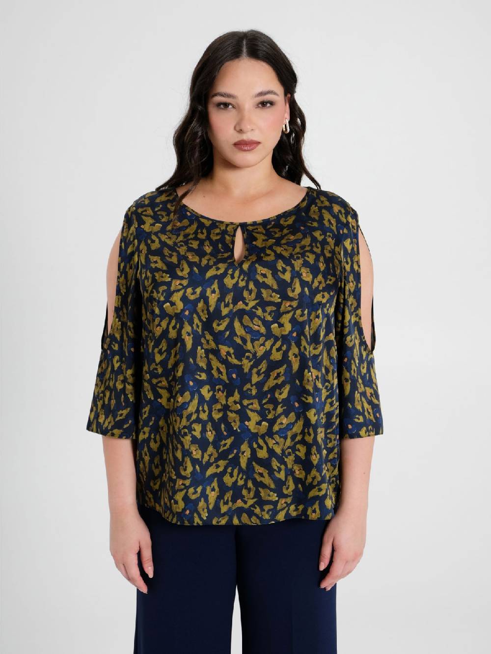 Rinascimento Blusa Curvy Animalier Nuovo