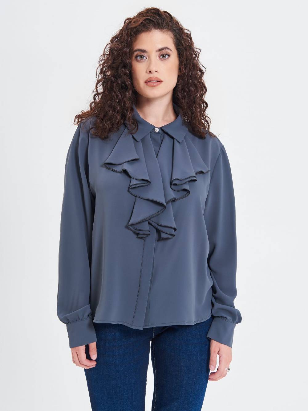Rinascimento Camicia Curvy Volants Qualità