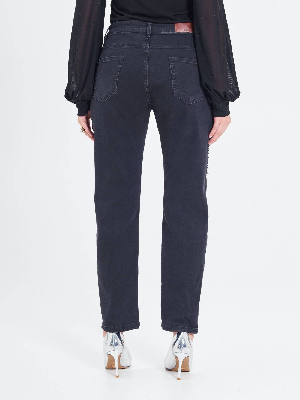 Rinascimento Jeans Curvy Borchie & Strass Spedizione Gratuita