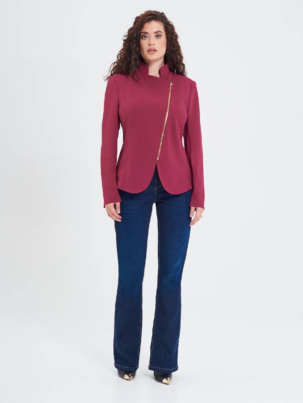 Rinascimento Giacca Curvy Bordeaux Soddisfazione Garantita