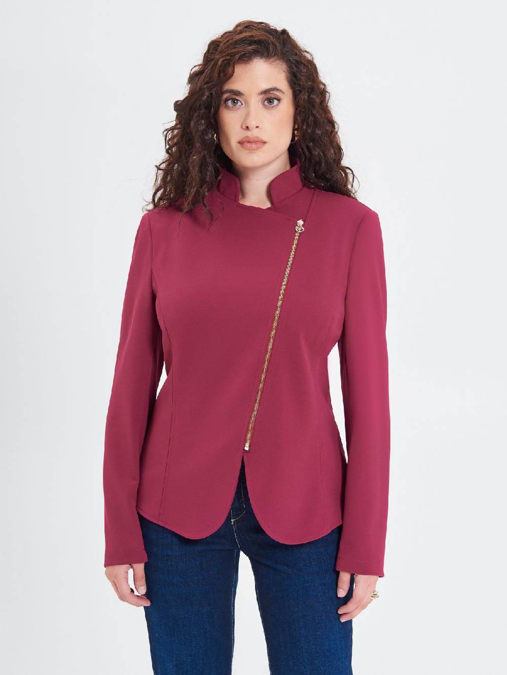 Rinascimento Giacca Curvy Bordeaux Soddisfazione Garantita