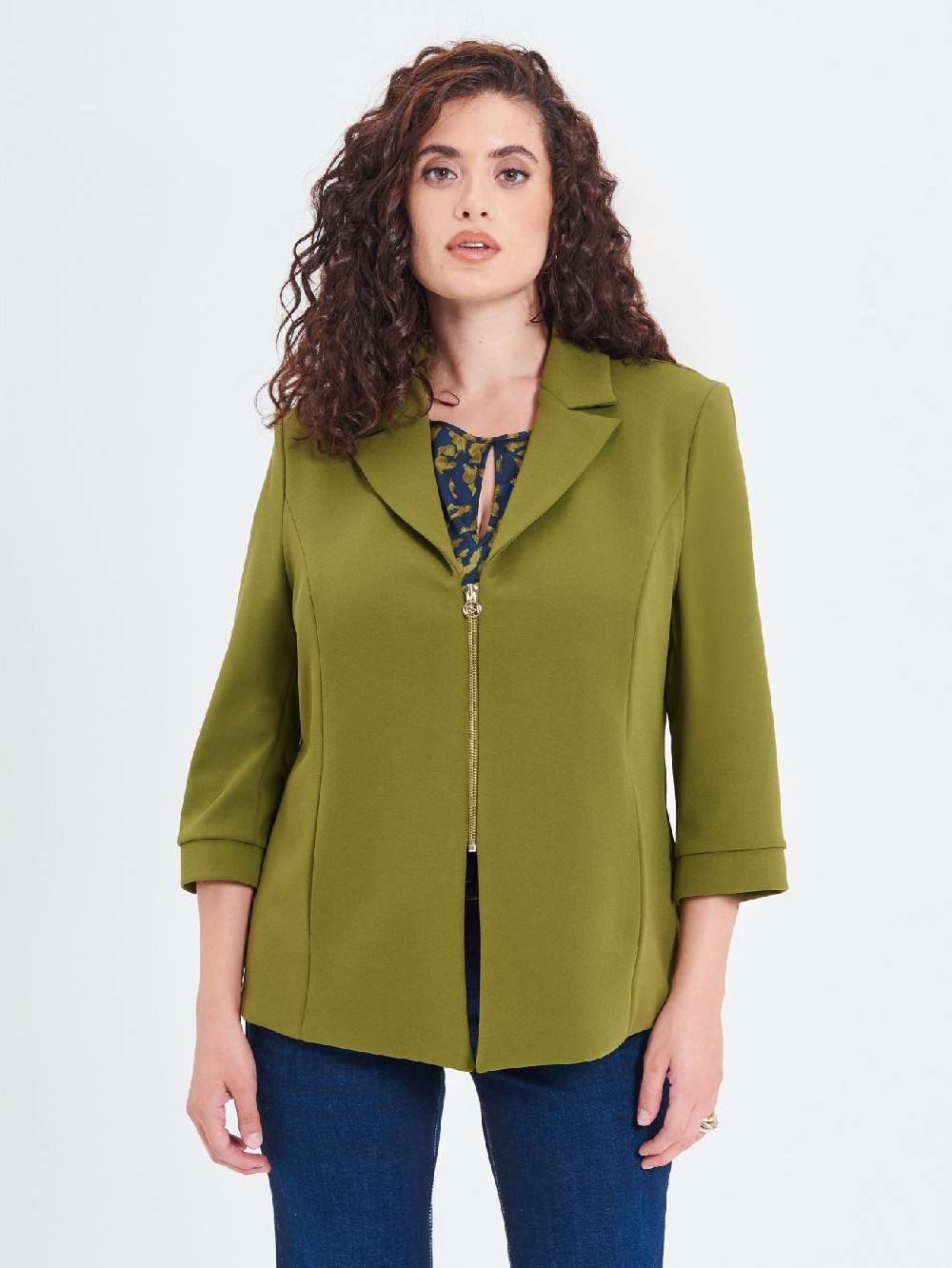 Rinascimento Giacca Curvy Verde Muschio Negozi Online