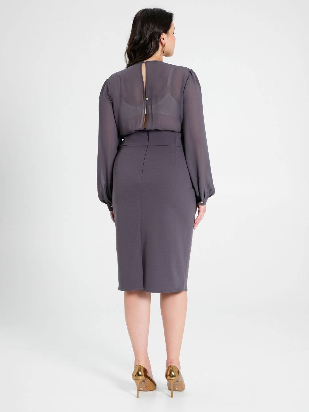 Rinascimento Tubino Curvy Chain Grigio Promozione Limitata