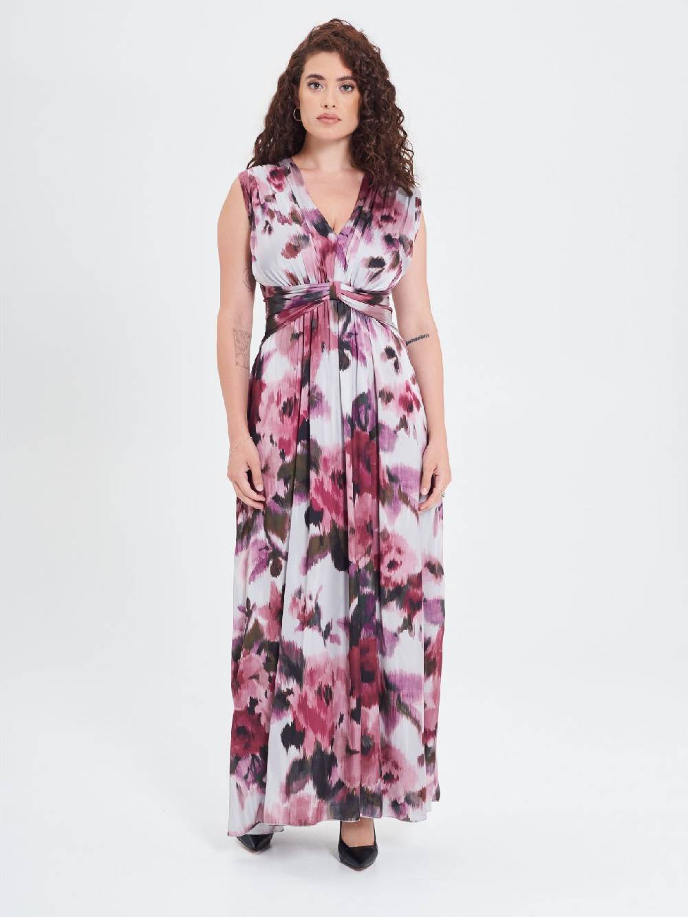 Rinascimento Abito Curvy stampa Fiori Astratti Shopping Online