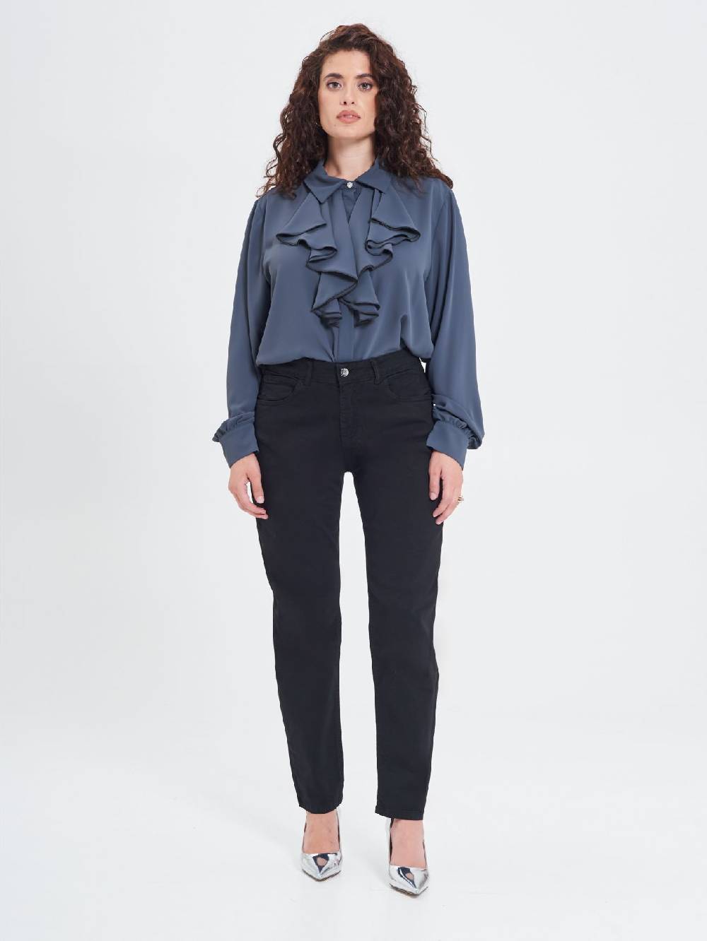 Rinascimento Jeans Curvy Neri Offerta