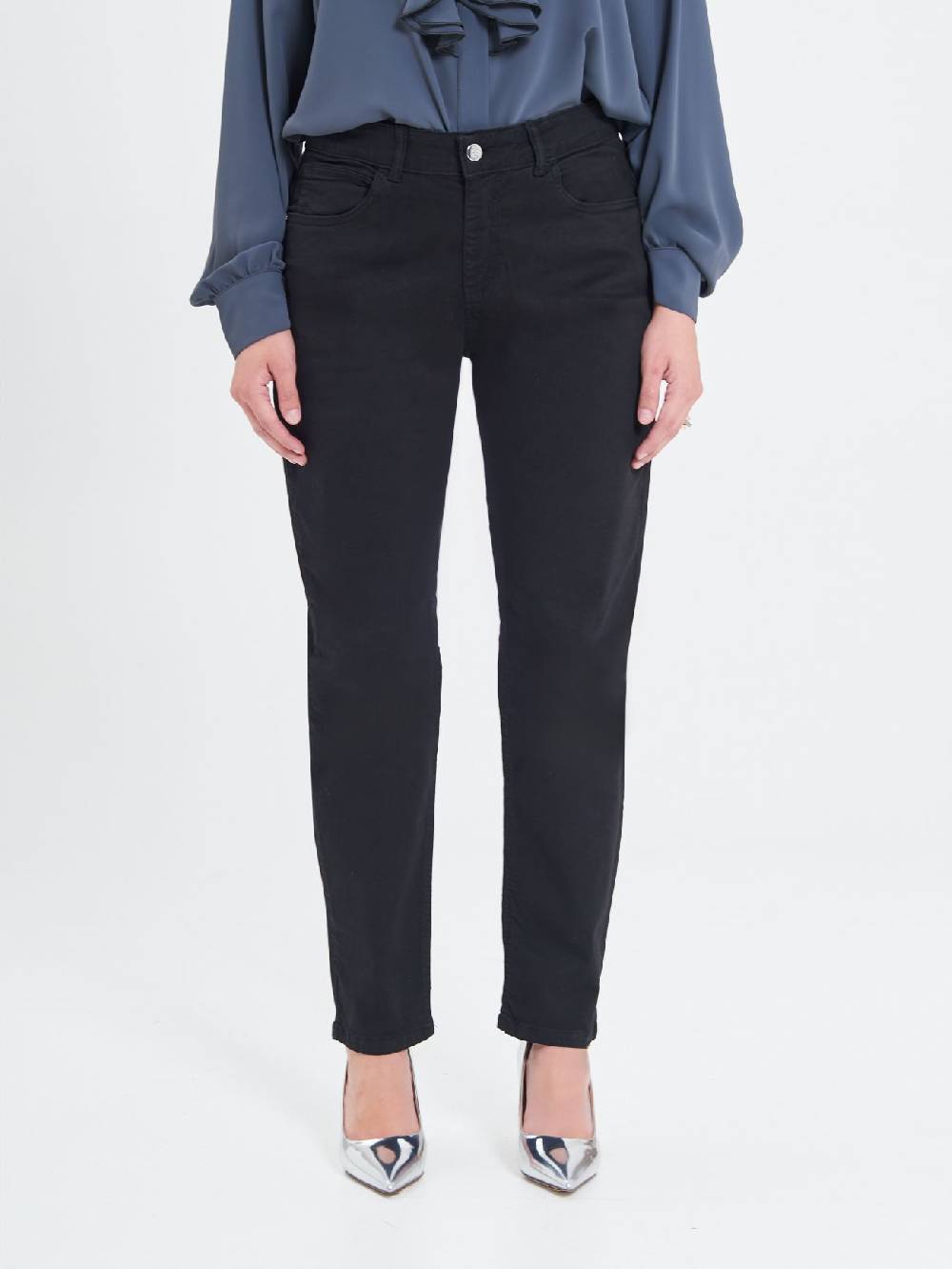 Rinascimento Jeans Curvy Neri Offerta