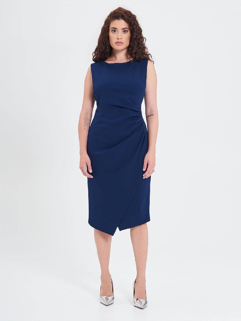 Rinascimento Tubino Curvy Drappeggiato Economico
