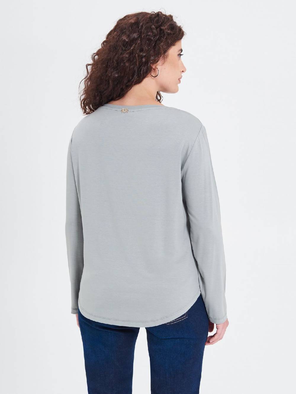 Rinascimento Blusa Curvy Envers Satin Grigia In Vendita