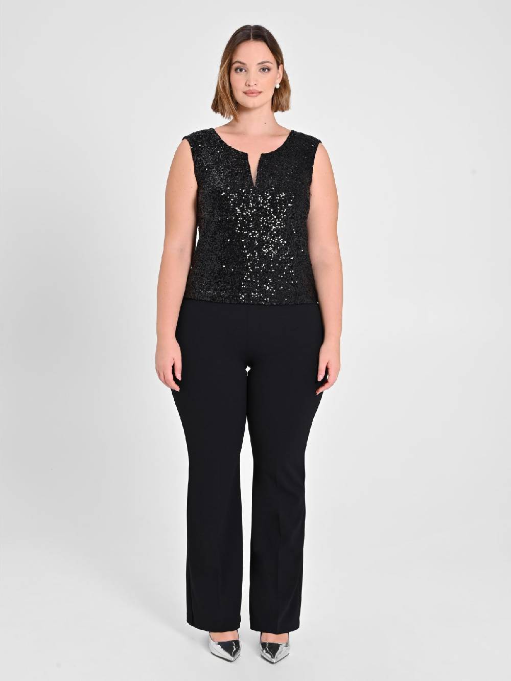 Rinascimento Top Curvy Paillettes Saldi
