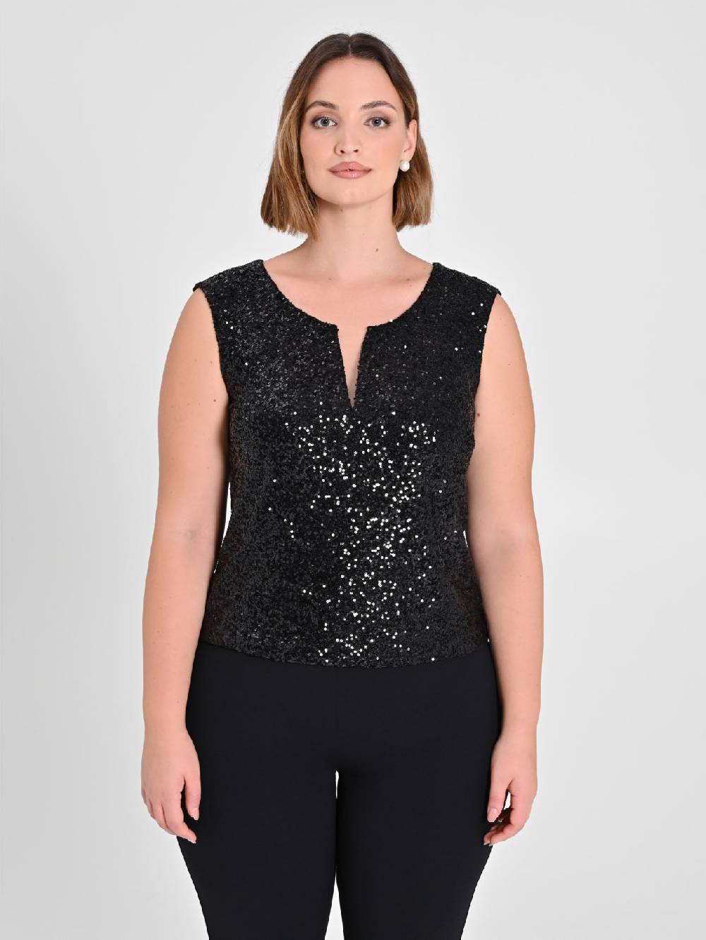 Rinascimento Top Curvy Paillettes Saldi
