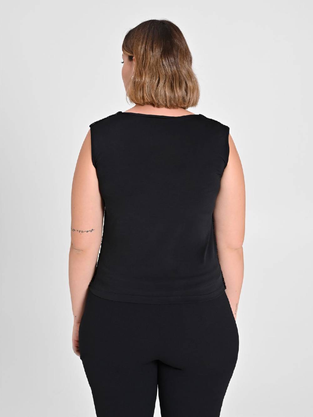 Rinascimento Top Curvy Paillettes Saldi