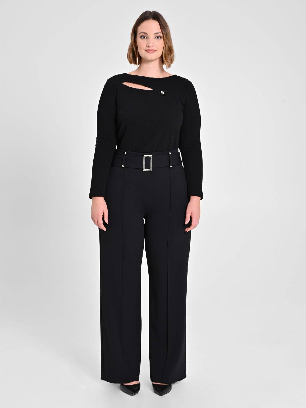 Rinascimento Pantaloni Curvy Neri Negozio