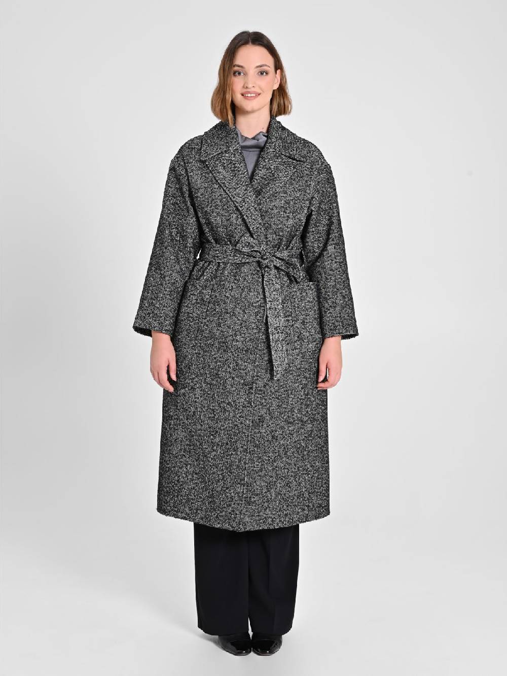 Rinascimento Cappotto Curvy Black & White Sconto di tempo limitato