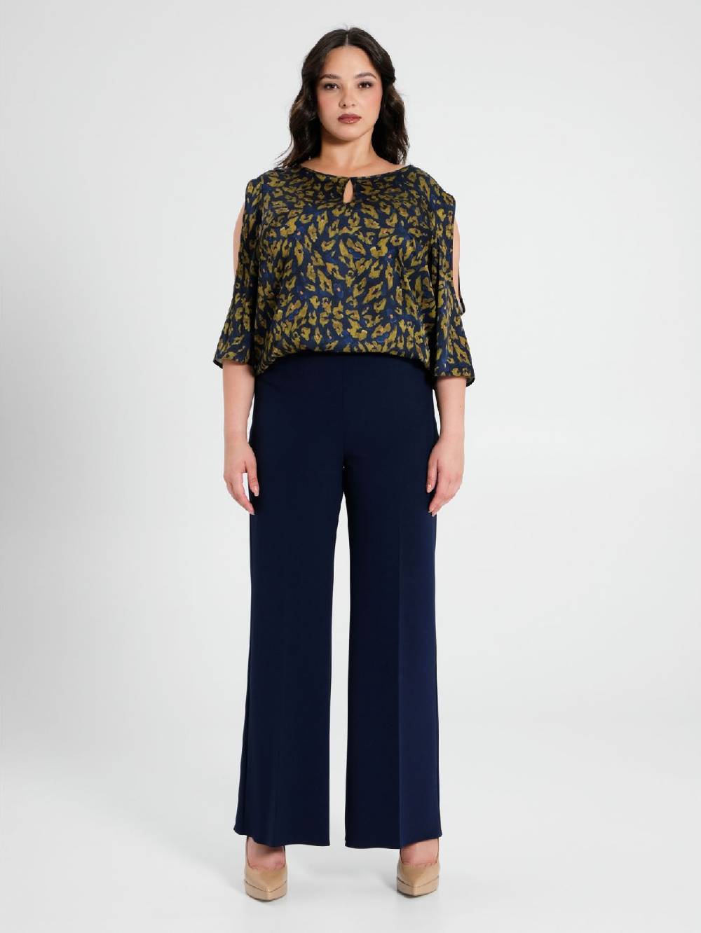 Rinascimento Pantaloni Curvy Palazzo Blu Offerta speciale