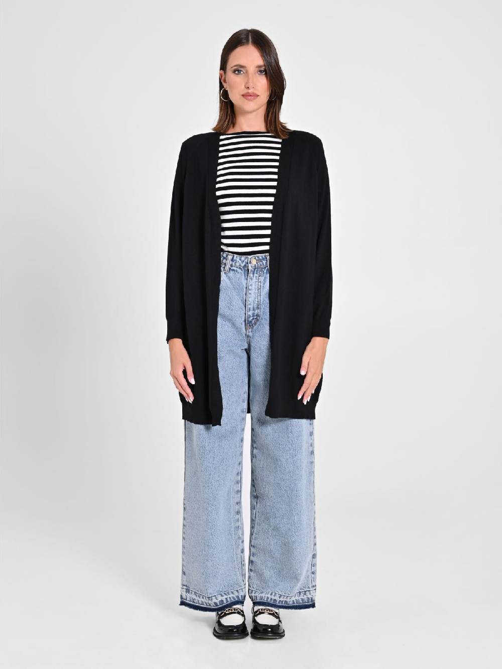 Rinascimento Cardigan Nero in Maglia Offerta per la Festa della Mamma