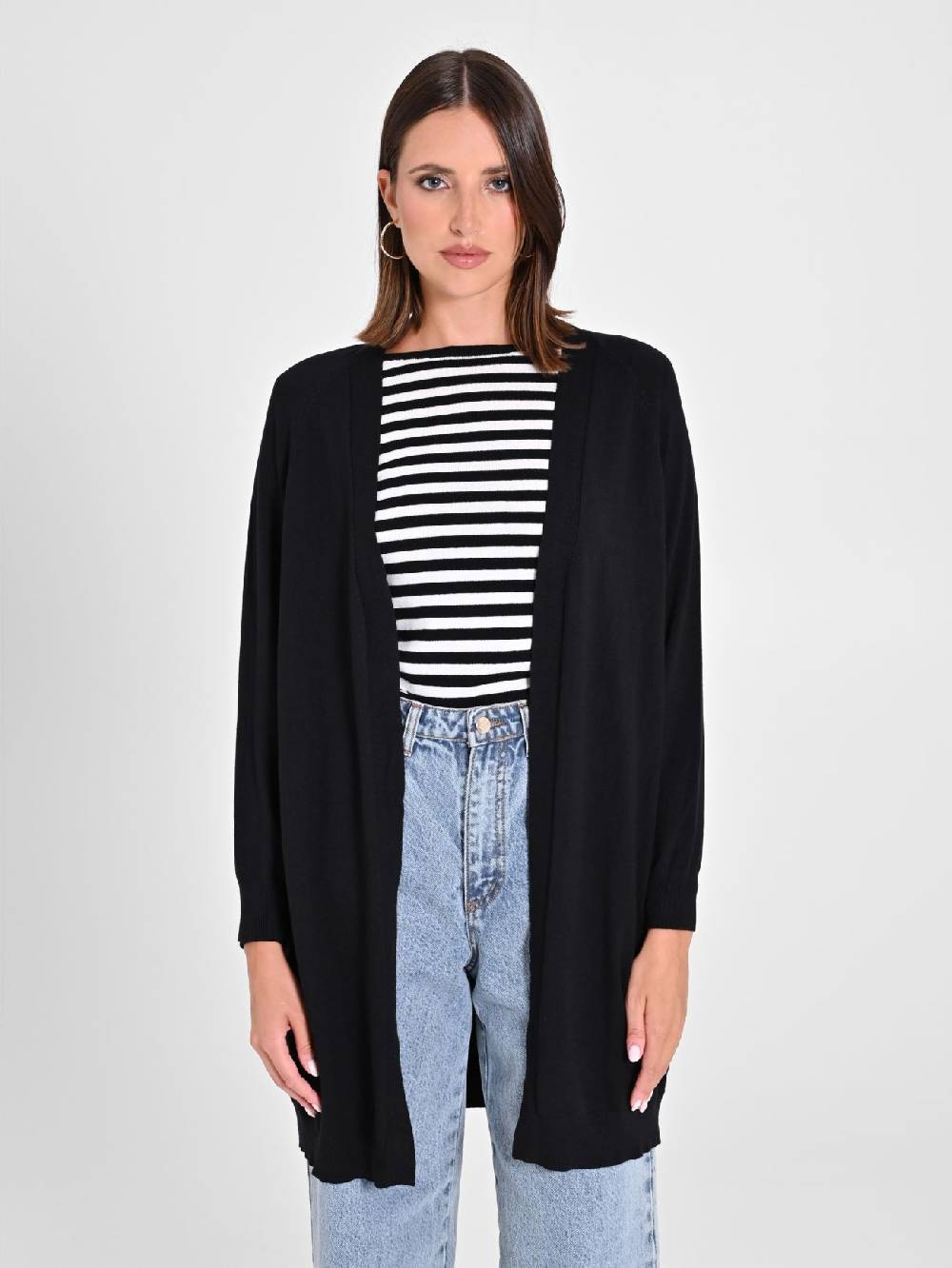 Rinascimento Cardigan Nero in Maglia Offerta per la Festa della Mamma
